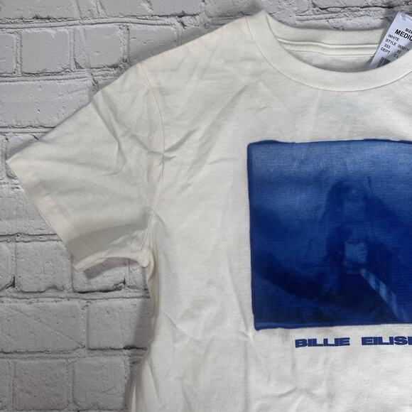 Billie Eilish T-Shirt Tween Size Medium, Beige, 'Hit Me Hard And Soft' Graphic - Picture 2 of 7